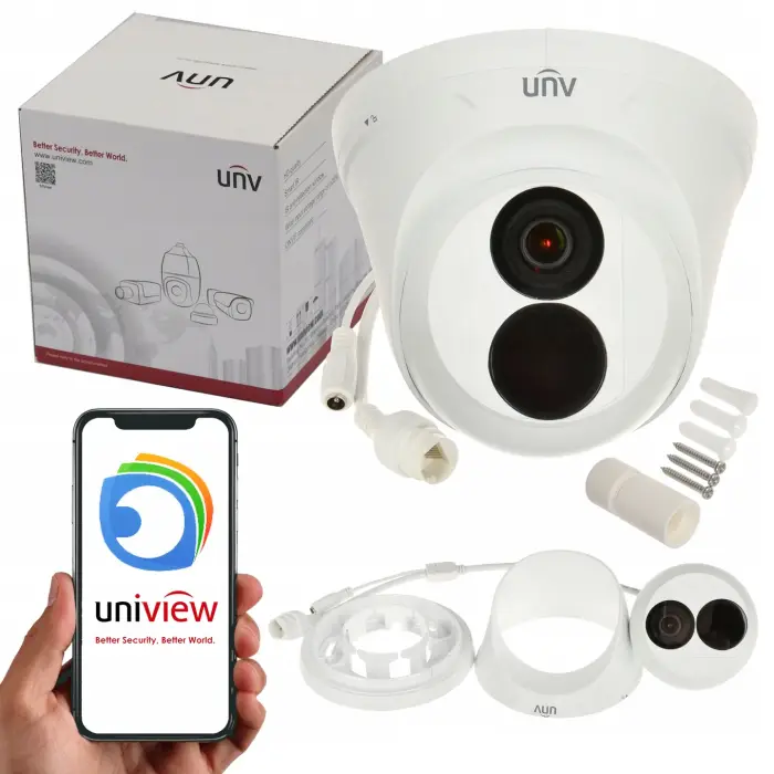 KAMERA DO MONITORINGU IP UNIVIEW IPC3614LB-SF28-A 4MP PODGLĄD APKA KOPUŁOWA