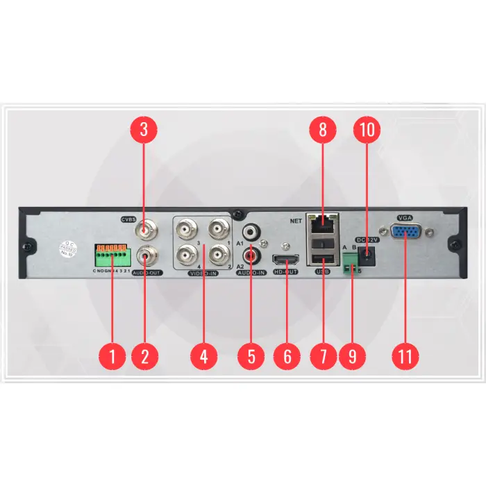 Zestaw do monitoringu 4 kamery 8Mpx, IR 25m, dysk 1TB