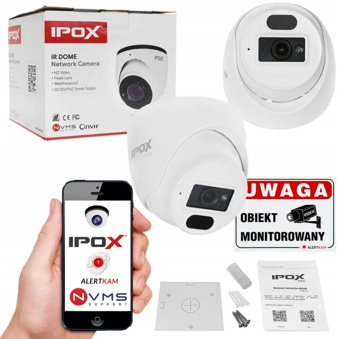 KAMERA ZEWNĘTRZNA IP IPOX 2MP PX-DI2028PW KOPUŁOWA