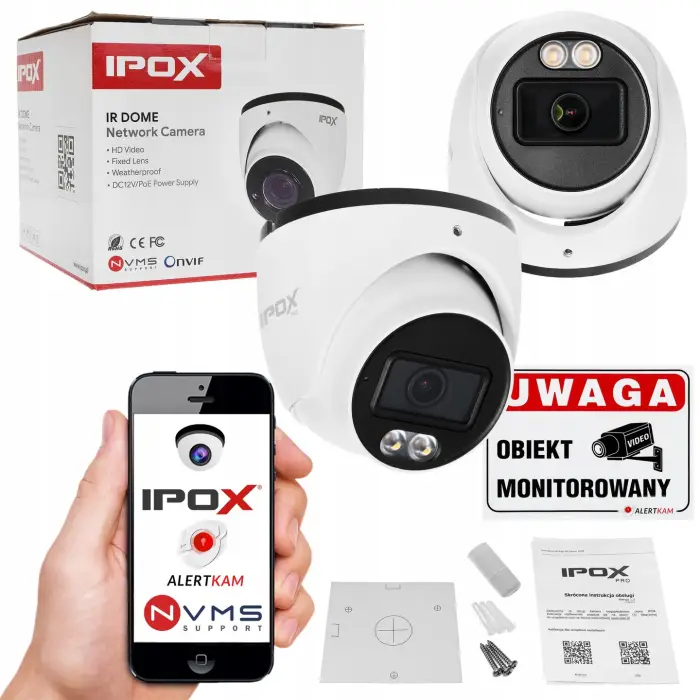 KAMERA ZEWNĘTRZNA IP IPOX 5MP PX-DIC5028WL LIGHT EXPLORER KOPUŁOWA