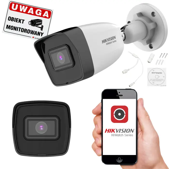 Kamera tubowa HWI-B180H IP, 8Mpx, 2.8mm, IR30m, PoE - Hikvsion Hiwatch