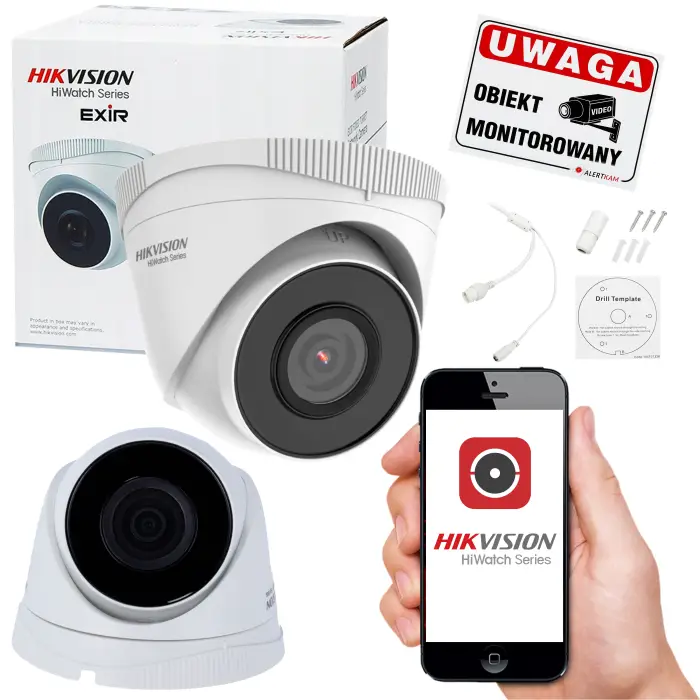 Kamera kopułkowa IP HWI-T280H , 8Mpx, 2.8mm, IR30m, PoE - Hikvsion Hiwatch