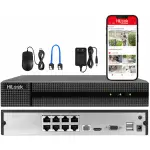 Zestaw do Monitoringu IP 4Mpx, 6 Kamer IPC-B141H-C, PoE, IR20m, IP67 - HiLook by Hikvision