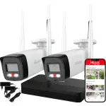 WIFIKIT-B2-4CH - Zestaw do monitoringu WiFi EasyLink, 2x Kamera 2Mpx, Rejestrator NVS - HiLook by Hikvision