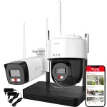 WIFIKIT-BP4-4CH - Zestaw do monitoringu WiFi EasyLink, 2x Kamera 4Mpx, Rejestrator NVS - HiLook by Hikvision