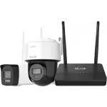 WIFIKIT-BP4-4CH - Zestaw do monitoringu WiFi EasyLink, 2x Kamera 4Mpx, Rejestrator NVS - HiLook by Hikvision