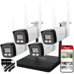 WIFIKIT-B4-4CH + 2x WiFICAM-B4 - Zestaw do monitoringu WiFi EasyLink, 4x Kamera 4Mpx, Rejestrator NVS - HiLook by Hikvision