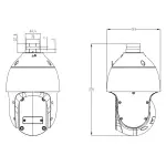 KAMERA IP SZYBKOOBROTOWA ZEWNĘTRZNA TC-H324S SPEC:25X/I/E/A/V/V3.0 - 2Mpx (4.8-120 mm) TIANDY