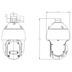 KAMERA IP SZYBKOOBROTOWA ZEWNĘTRZNA TC-H324S SPEC:23X/I/E/C/V3.0 - 2Mpx (5-115mm) TIANDY