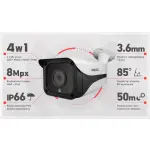 Zestaw do monitoringu 4 kamery 4K 8Mpx, IR 50m, dysk 1TB