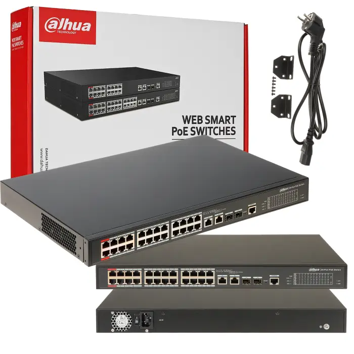 SWITCH POE PFS4226-24ET-360-V3 24-PORTOWY SFP DAHUA