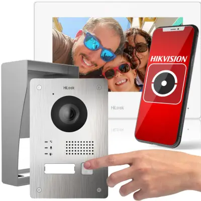 Wideodomofon HiLook WiFi Villa, zestaw 2-żyłowy, Furtka + Brama HD-VIS-02-W