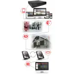 KOMPLETNY MOCNY ZESTAW DO MONITORINGU 4 KAMERY KOPUŁOWE 8MP 4K PODGLĄD Z APLIKACJI