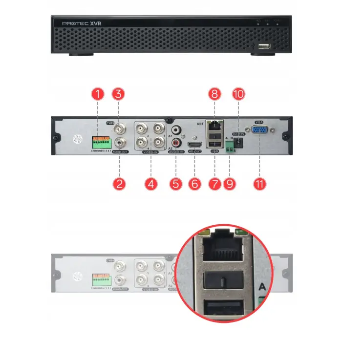 MONITORING ZEWNĘTRZNY 4 KAMERY 4K 8MP HDD MOCNE WIDZENIE NOCNE IR50m
