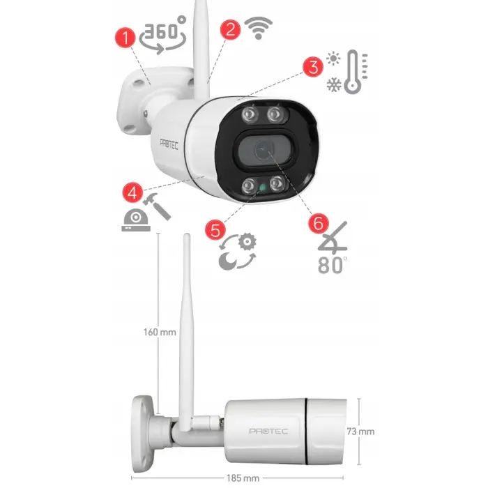 ZESTAW DO MONITORINGU WiFi 3 KAMERY 3MPX BEZPRZEWODOWE DYSK 1TB PODGLĄD