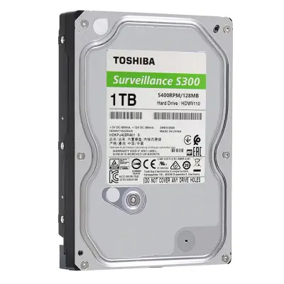 Dysk twardy 3,5'' HDD 1TB S300, do pracy ciągłej - Toshiba HDWV110UZSVA