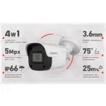 Zestaw do monitoringu 6 kamer 5 Mpx, IR 25m, dysk 1TB