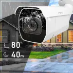 Zestaw do monitoringu cyfrowego IP - 2 kamery 8 Mpx 4K, IR 40m, dysk 1TB