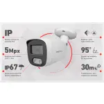 Zestaw do monitoringu IP 4 kamery 5Mpx, IR 30m, PoE