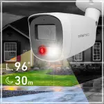 Zestaw monitoring cyfrowy IP - 2 kamery tubowe 8 Mpx 4K IR+LED z mikrofonem, dysk 1TB