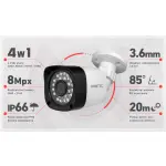 Zestaw 6 kamer do monitoringu 4K 8Mpx, IR 20m, dysk 1 TB