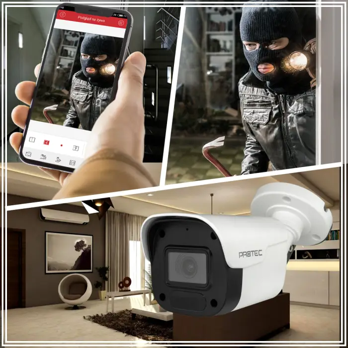 Zestaw do monitoringu 6 kamer 5 Mpx, IR 25m, dysk 1TB