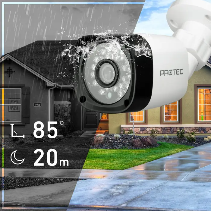 Zestaw 6 kamer do monitoringu 4K 8Mpx, IR 20m, dysk 1 TB