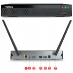 FORCE Zestaw monitoringu WIFI 8x Kamera IP 4MPx DYSK 1TB Rejestrator WiFi