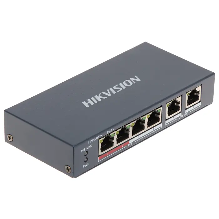 Switch POE DS-3E0106P-E/M 4-PORTOWY Hikvision