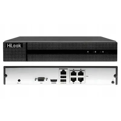 Rejestrator IP 4-kanałowy, NVR-4CH-4MP/4P 4x PoE, do 4Mpx, H.265 - Hilook by Hikvision
