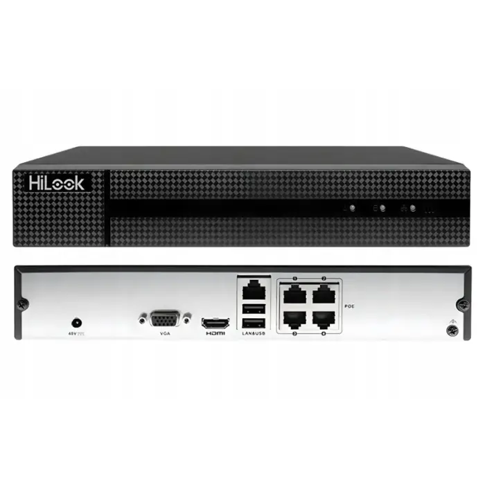 Rejestrator IP 4-kanałowy, NVR-4CH-4MP/4P 4x PoE, do 4Mpx, H.265 - Hilook by Hikvision