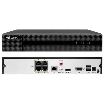 Rejestrator IP 4-kanałowy, NVR-4CH-5MP/4P 4x PoE, do 8Mpx, MD 2.0 - Hilook by Hikvision
