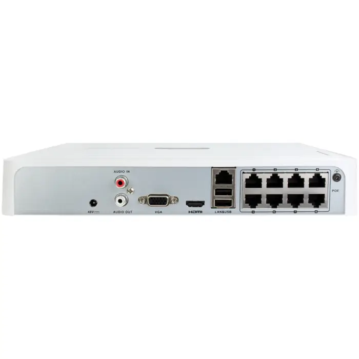 Rejestrator IP 8-kanałowy, NVR-8CH-H/8P 8x PoE, do 6Mpx - Hilook by Hikvision