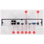 Zestaw monitoring cyfrowy IP - 2 kamery tubowe 5 Mpx IR+LED z mikrofonem, dysk 1TB