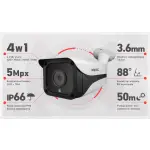 Zestaw 4 kamer do monitoringu 5Mpx, IR 50m, dysk 1TB