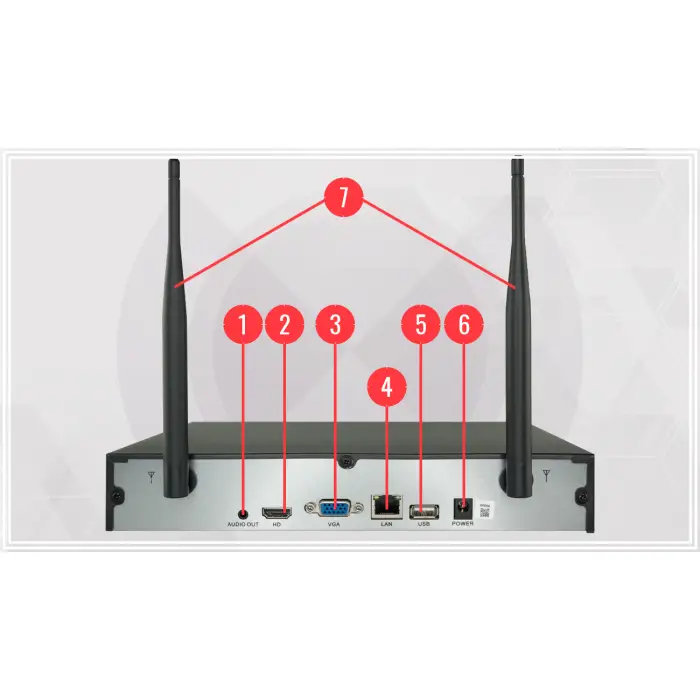 Zestaw monitoringu bezprzewodowego WiFi - 4 kamery 8 Mpx, IR + światło LED, z mikrofonem