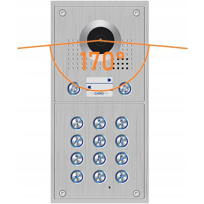 Dwurodzinny wideodomofon wifi + 2 MONITORY podgląd aplikacji rfid 5tech