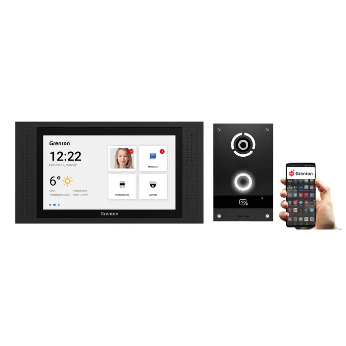 Gotowy zestaw wideodomofonu IP Grenton Monitor + Stacja bramowa