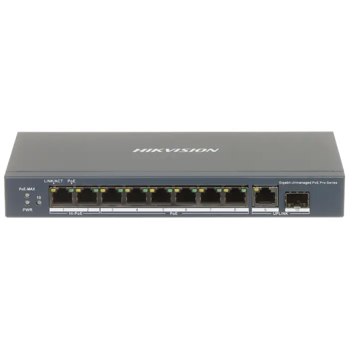 Switch POE DS-3E0510HP-E SFP 8-PORTOWY Hikvision