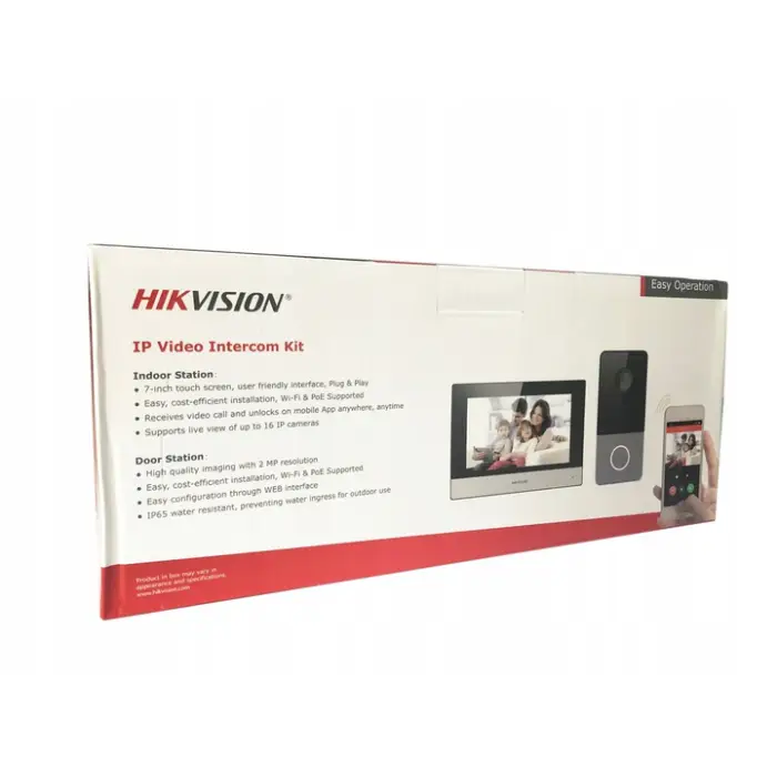 WIDEODOMOFON IP WiFi CAŁY ZESTAW HIKVISION CZARNY