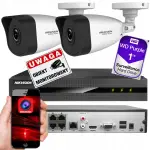 Zestaw do monitoringu Hikvision 2x HWI-B140H + HWN-4104MH-4P + Dysk WD PURPLE 1 TB