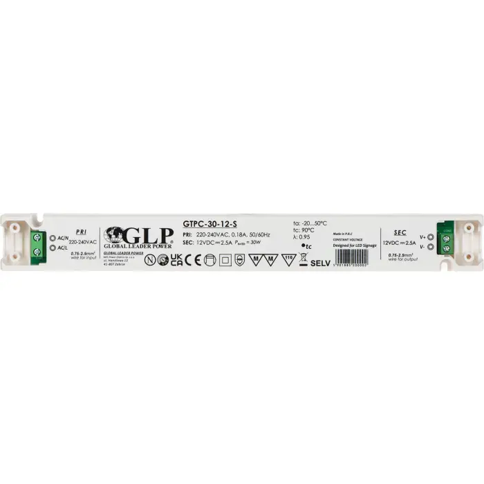 ZASILACZ IMPULSOWY 12V/2.5A-GTPCS