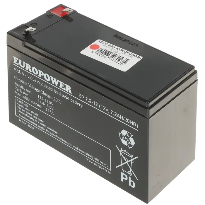 AKUMULATOR 12V/7.2AH-EUROPOWER-EP