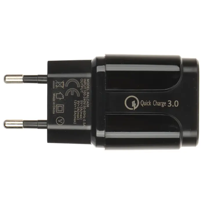 ŁADOWARKA SIECIOWA USB 5V/3A/USB-QUICK3.0/B STAZER