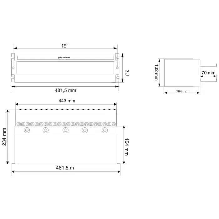 OBUDOWA A19-TS-35/OB-3U/160