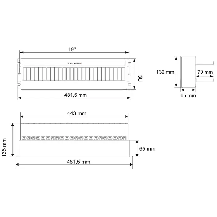 PANEL DYSTRYBUCJI NAPIĘĆ A19-TS-35/PD-3U