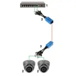 ADAPTER AD-UTP/R 2x RJ45 / 1x RJ45