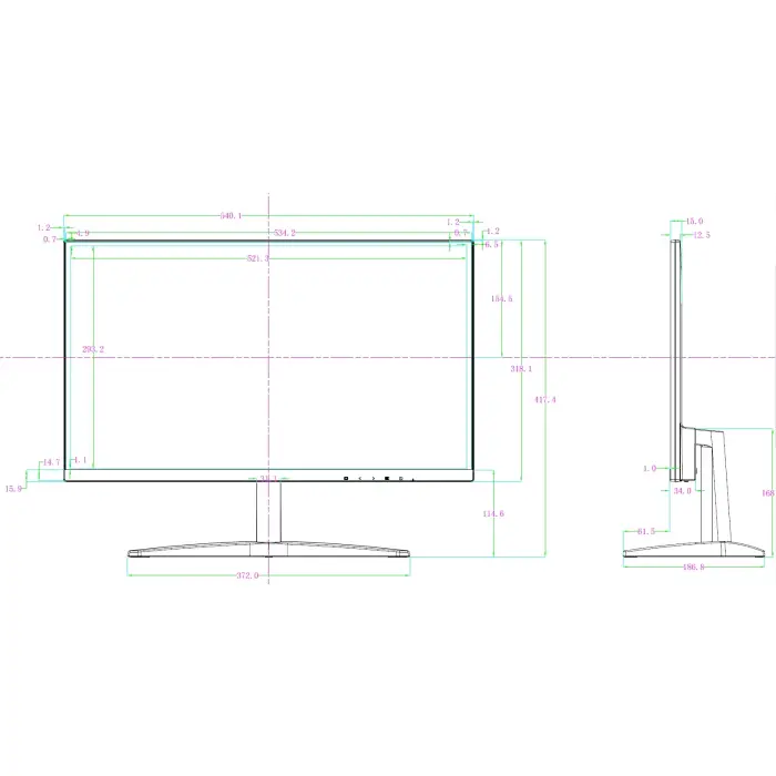 MONITOR VGA, HDMI, AUDIO AOC-24B1H 23.6 