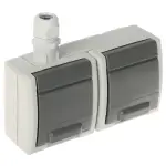 GNIAZDO NATYNKOWE PODWÓJNE AQUANT-G2/V1/EPN 230 V AC 16 A IP65 Elektro-Plast
