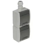 GNIAZDO NATYNKOWE PODWÓJNE AQUANT-G2/V2/EPN 230 V AC 16 A IP65 Elektro-Plast